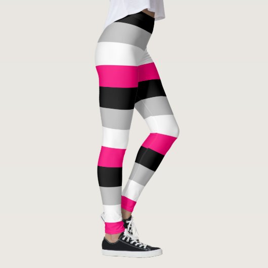 Gynephilia Pride Flag Horizontale Streep Leggings (Rechts)