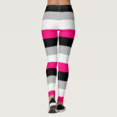Gynephilia Pride Flag Horizontale Streep Leggings (Achterkant)