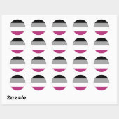Gynephilia Pride Flag Ronde Sticker (Vel)