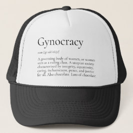 Gynocracy Definition Funny Feminist Trucker Pet