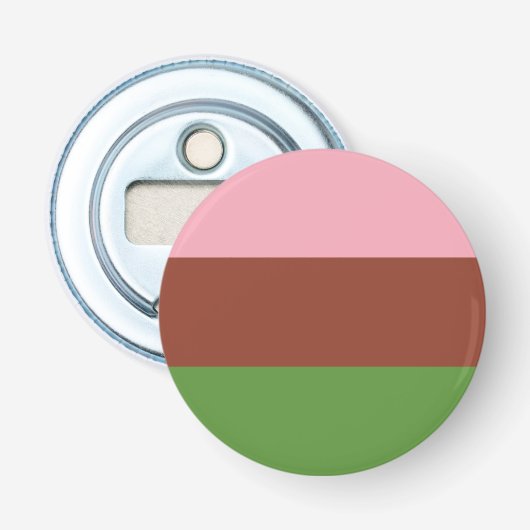 Gynoseksuele Pride Vlag Button Flesopener (Voorkant)