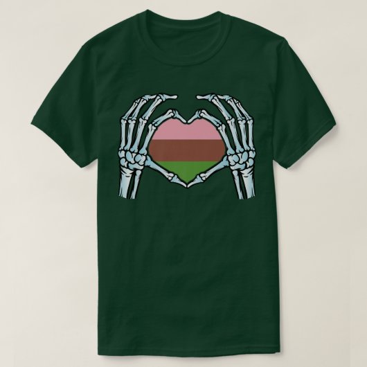 Gynoseual Gay Skeleton Nonbinary Love T-shirt (Design voorkant)