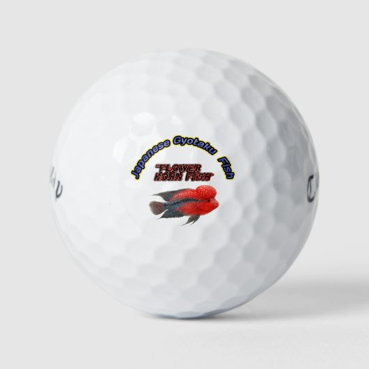Gyotaku bloem hoofd vis premium golfbal 🥎🔥 golfballen (Voorkant)