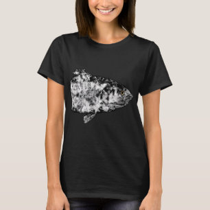 gyotaku gestreepte zeebaars t-shirt