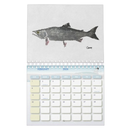 Gyotaku - Kleine agenda Kalender (Feb 2026)