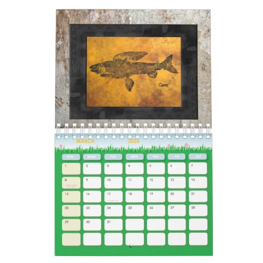 Gyotaku - Kleine agenda Kalender (Mar 2026)