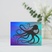 Gyotaku Octopus - Briefkaart (Staand voorkant)
