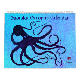 Gyotaku Octopus - Grote agenda Kalender