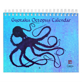 Gyotaku Octopus - Kleine agenda Kalender