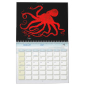 Gyotaku Octopus - Middelgrote agenda Kalender (Feb 2027)
