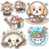 Gyoza Cavoodle Sticker (Voorkant)