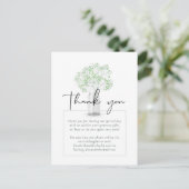 Gypsophila Babys Breath Simple Elegant Wedding Briefkaart (Staand voorkant)
