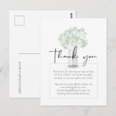 Gypsophila Babys Breath Simple Elegant Wedding Briefkaart (Voorkant / Achterkant)