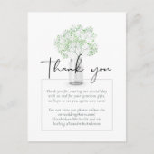 Gypsophila Babys Breath Simple Elegant Wedding Briefkaart (Voorkant)