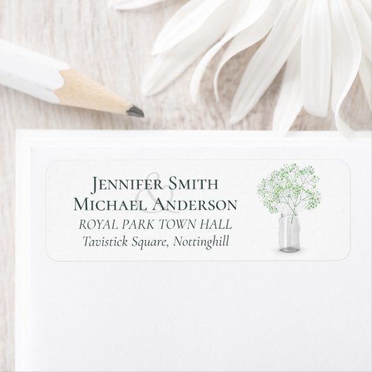 Gypsophila Babys Breath Simple Elegant Wedding Etiket (Insitu)