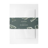 Gypsophila Emerald Green Wedding Uitnodigingen Wikkel (Voorkant Voorbeeld)