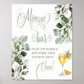 Gypsophila Eucalypts Vrijgezellenfeest Mimosa Bar  Poster (Voorkant)