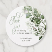 Gypsophila & Eucalyptus Bruidsuitnodiging Bedankje Bedankjes Labels (Voorkant)