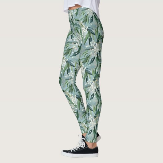 Gypsophila & Eucalyptus Leaf All-Over Print Leggings (Links)
