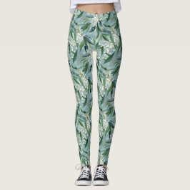 Gypsophila & Eucalyptus Leaf All-Over Print Leggings