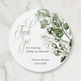 Gypsophila & Eucalyptus Vrijgezellenfeest Dank u Bedankjes Labels