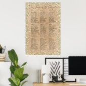 Gypsophila Floral Rustic Wedding Seating Chart Poster (Thuiskantoor)