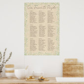 Gypsophila Floral Rustic Wedding Seating Chart Poster (Keuken)