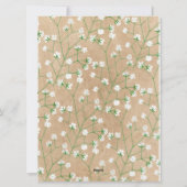 Gypsophila Flowers Rustic Kindly Sign Guest Book Feestdagenkaart (Achterkant)