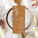 Gypsophila Goldenrod Baby's's Breath Wedding Menu<br><div class="desc">Goldenrode - geel menu met een gebroken witte tekst en een afbeelding van gypsophila links.</div>