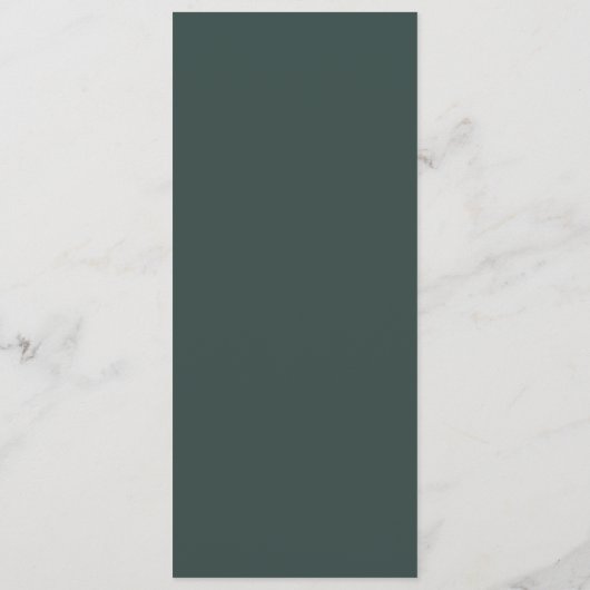 Gypsophila Peacock Green Wedding Menu (Achterkant)