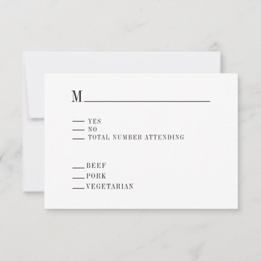 Gypsophila Steel Botanisch Smaragd Huwelijk RSVP Kaartje (Achterkant)