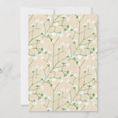 Gypsophila Waterverf Schattige Floral Ivoor Bruilo Save The Date (Achterkant)