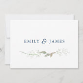 Gypsophila Wreath Wedding Enclosure Kaart (Achterkant)