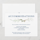 Gypsophila Wreath Wedding Enclosure Kaart (Voorkant / Achterkant)