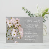 Gypsophilia Wedding Invitations Kaart (Staand voorkant)