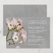 Gypsophilia Wedding Invitations Kaart (Voorkant / Achterkant)