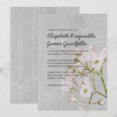  Gypsophilia Wedding Invitations Kaart (Voorkant / Achterkant)