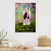 "Gypsy Blassom" Irish Vanner Stallion pinto horse Poster (Keuken)