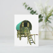 Gypsy bowtop caravan briefkaart (Staand voorkant)