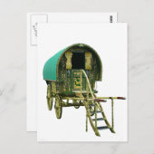 Gypsy bowtop caravan briefkaart (Voorkant / Achterkant)