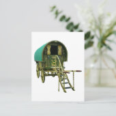 Gypsy bowtop caravan briefkaart (Staand voorkant)