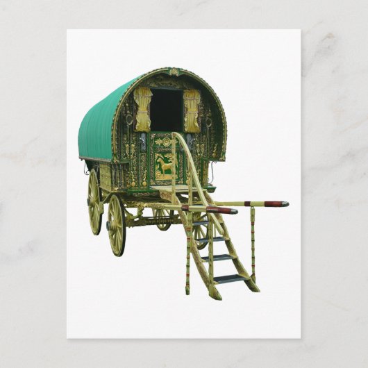 Gypsy bowtop caravan briefkaart (Voorkant)