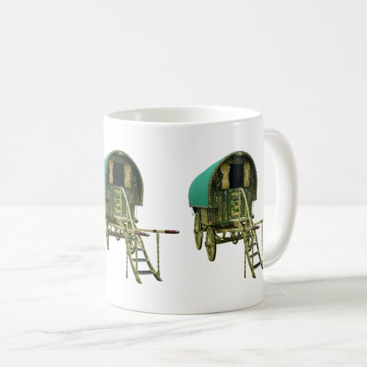 Gypsy bowtop caravan coffee mug koffiemok (Voorkant rechts)