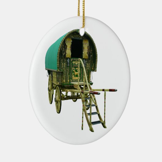 Gypsy bowtop caravan keramisch ornament (Rechts)
