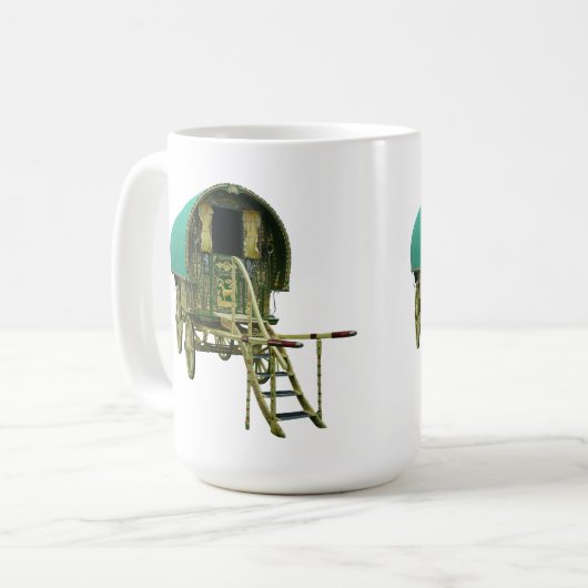 Gypsy bowtop caravan koffie mok (Voorkant links)