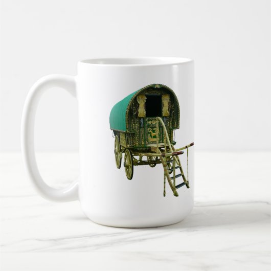 Gypsy bowtop caravan koffie mok (Links)