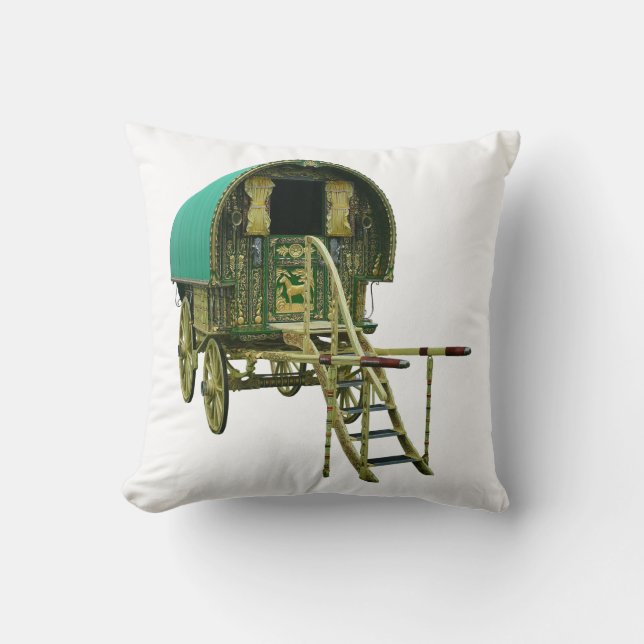Gypsy bowtop caravan kussen (Voorkant)