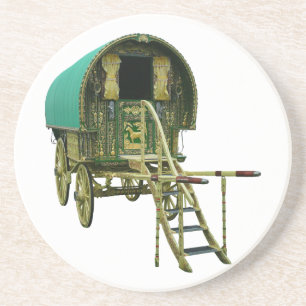 Gypsy bowtop caravan zandsteen onderzetter