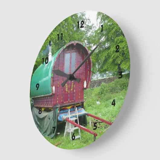 Gypsy bowtop wagon grote klok (Hoek)