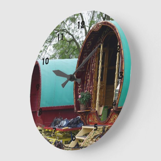 Gypsy bowtop wagon grote klok (Hoek)